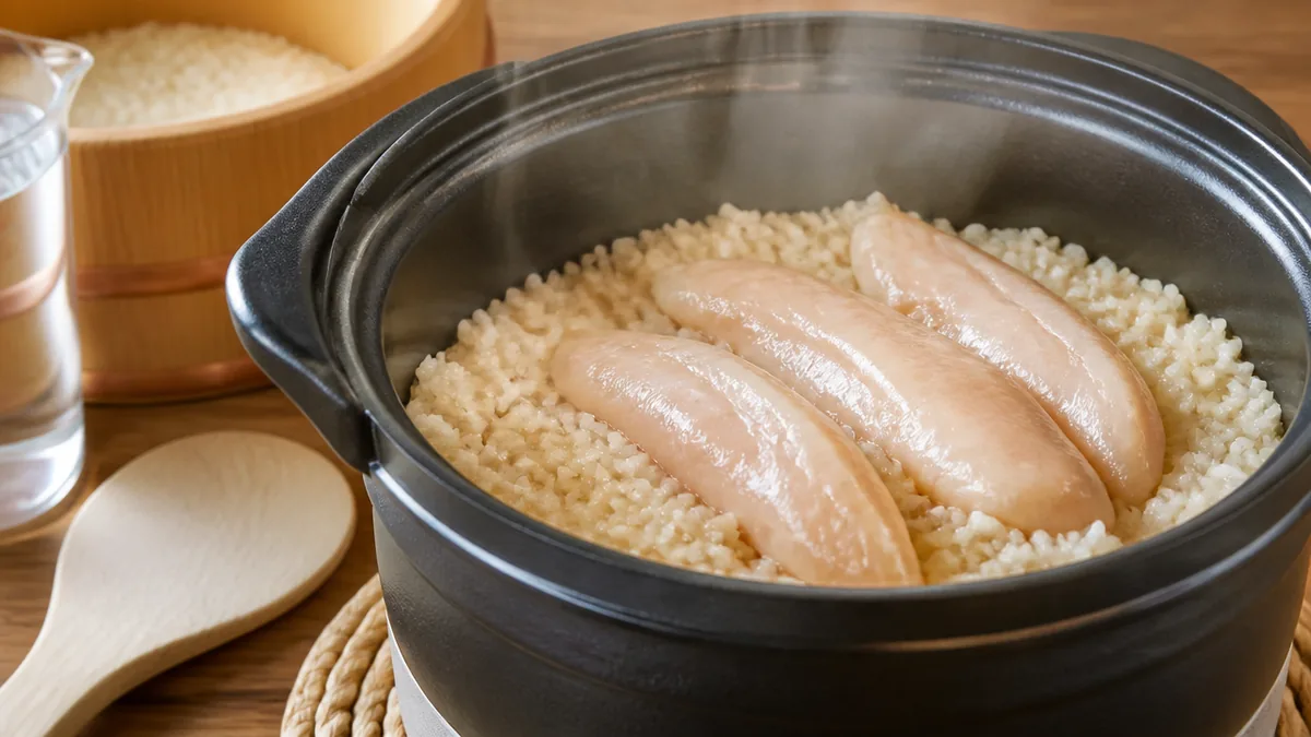 炊飯器での手順と水加減、調味料はいつ入れる？の解説画像