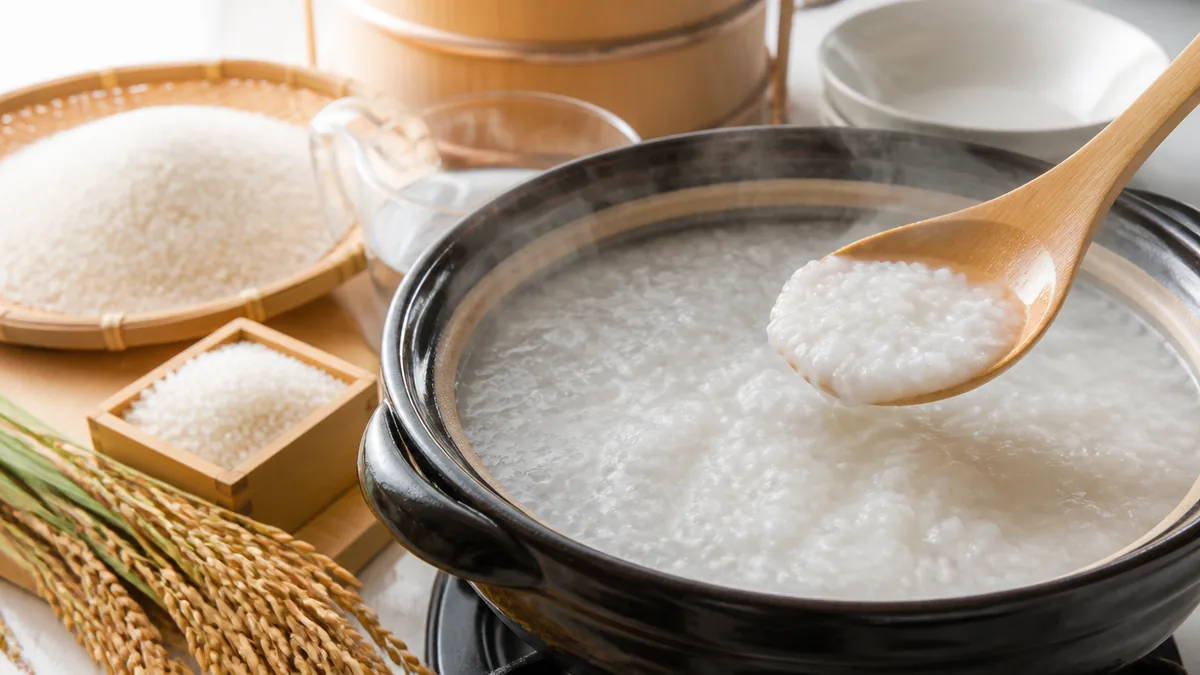 米から炊くおかゆはなぜ「沸騰したら弱火で50分」なのかの解説画像