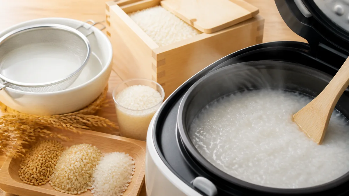 お粥の種類を炊飯器で炊き分けるには?おかゆコースの使い方の解説画像