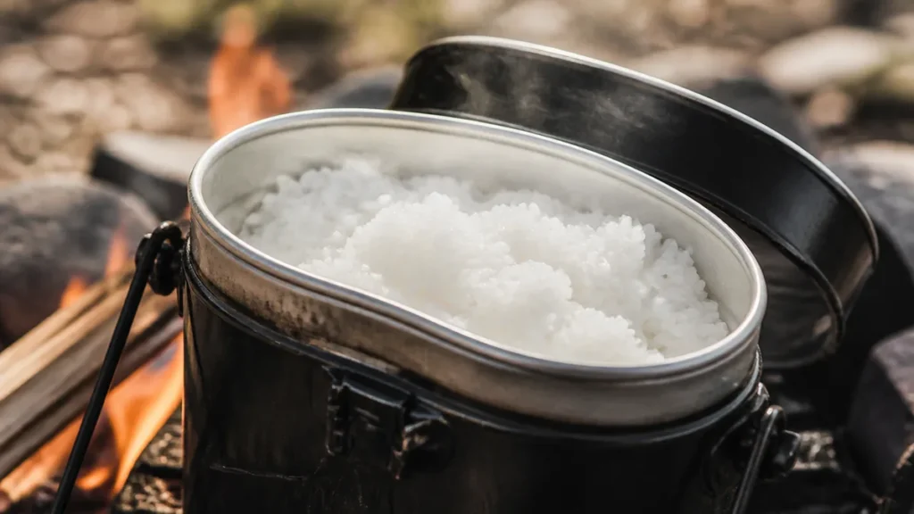 飯盒炊爨とは？炊飯との違いと4合まで炊ける飯盒の仕組み・失敗しない炊き方のアイキャッチ画像