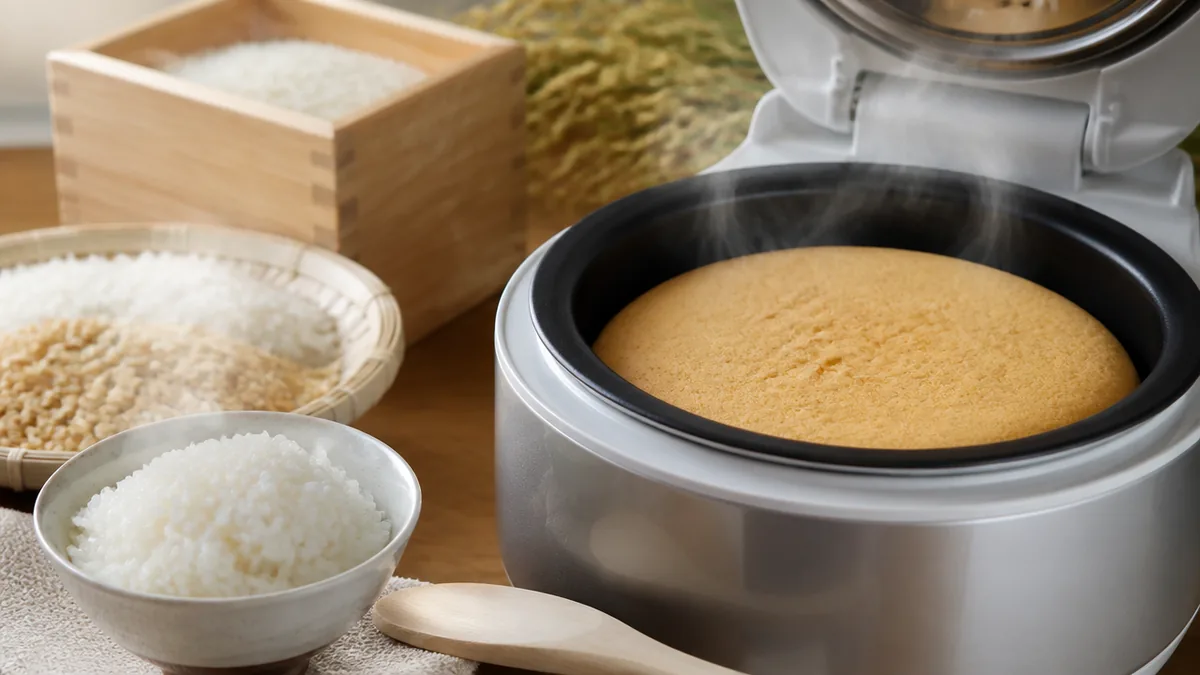 炊飯器でケーキが焼けるのはなぜ?ご飯を炊く熱がそのまま使える理由の解説画像