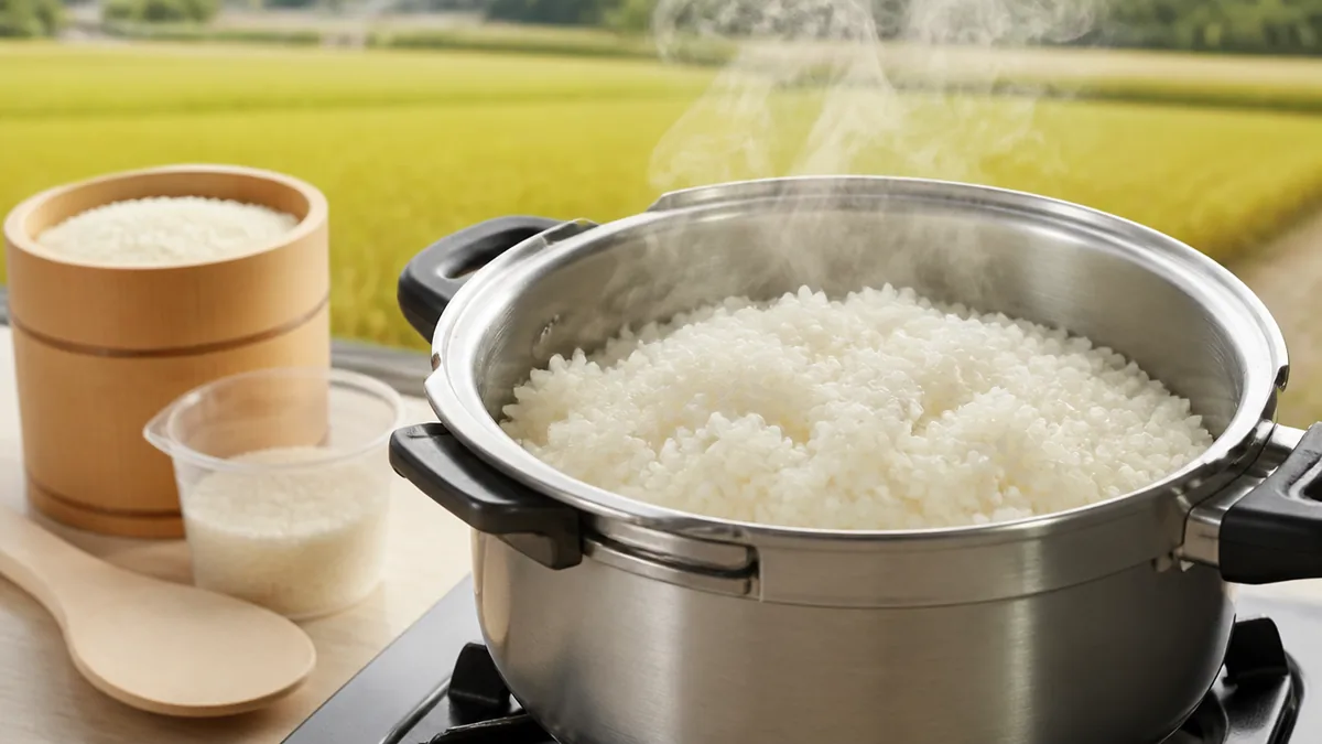 圧力鍋でご飯を炊くと何が変わる？高い温度で炊ける仕組みの解説画像