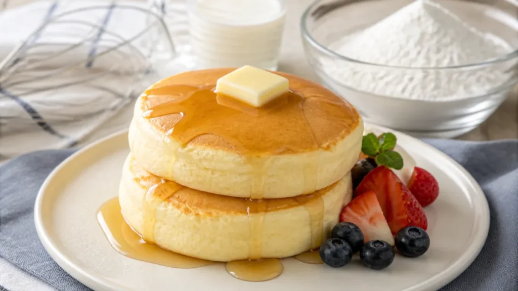 パンケーキの米粉レシピ｜粉150gと160gの配合差と1時間休ませる理由のアイキャッチ画像