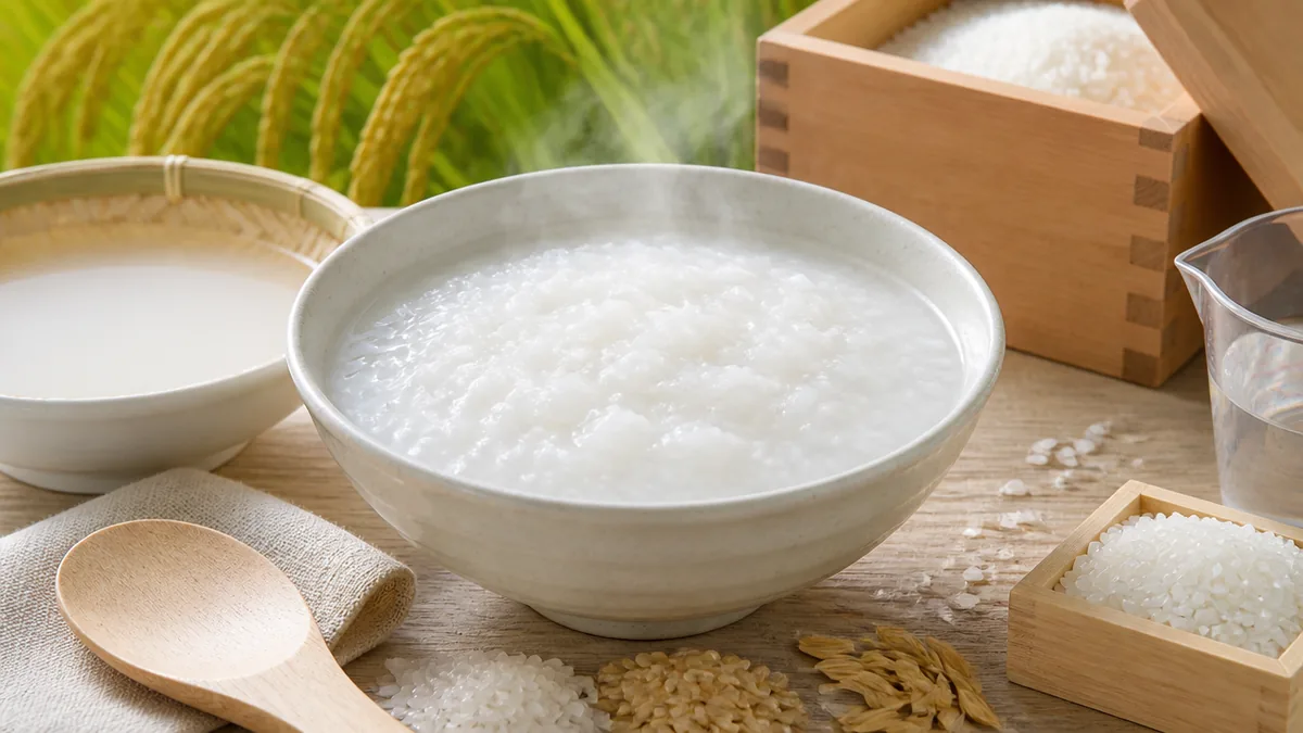全粥とは？米1に水5で炊く5倍粥のことの解説画像
